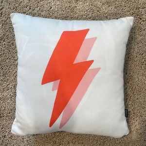 Society6 12x12in Lightning bolt pillow